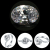 ÉNORME non chauffé 56.66ct VVS saphir blanc 18X25mm ovale coupe AAAA ensemble de bijoux en vrac