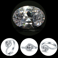 ÉNORME non chauffé 56.66ct VVS saphir blanc 18X25mm ovale coupe AAAA ensemble de bijoux en vrac