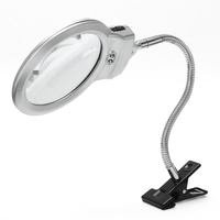 Nouveau 2.5 x 90mm x 22mm 5 2 LED table éclairée bureau à loupe loupe avec pince
