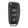 Nouveau 3 + 1 boutons remote key fob case uncut blade for audi A6 A4 a2 A8 Tt Q7