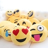 Nouveau coussin de canapé-lit en peluche rembourré avec oreiller en coton Expression Emoji Expression
