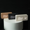 Nouveau Creative Horloge En Bois Rechargeable Électronique Horloge Automatique Temps Réveil De Mode Nordique Style Horlo