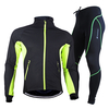 NUCKILY vêtements de cyclisme pour hommes ensemble de veste de vélo polaire thermique imperméable coupe-vent chaud Sport