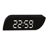 Numérique LED Miroir trapézo dal Réveil Heure Date Température Affichage cyclique Calendrier Horloge de répétition Burea