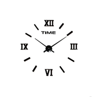 Numérique Moderne 3D Frameless Grande Horloge Murale BRICOLAGE Horloge Décorations pour la Maison 3 Options de Couleur
