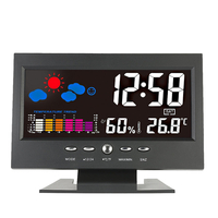 Numérique Sans Fil Plein Ecran USB Rétroéclairé Station Météorologique Thermomètre Hygromètre Alarme Horloge Température