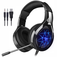 NUOXI N1 casque de jeu filaire 50mm haut-parleur stéréo suppression du bruit Microphone étendu prise USB 3.5mm casque à