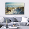 Ocean Beach Footprint Toiles Impressions Peintures Mur Art Décor À La Maison Sans Cadre