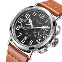 OCHSTIN GQ077A Calendrier Casual Style Hommes Montre-Bracelet en cuir élégant Quartz Montre