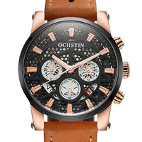 OCHSTIN GQ067B travail-cadrans calendrier montre-bracelet créative bracelet en cuir montres à quartz