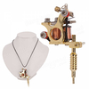 OCOOCOO Golden GS100 Mode Mini Tattoo Machine Pendentif Jouet avec Chaîne Collier