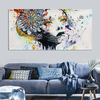 Oeuvre dart moderne décor fille toile peinture à lhuile impression photo maison mur Art décor sans cadre