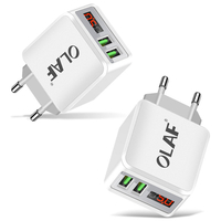 OLAF double chargeur USB affichage numérique adaptateur dalimentation de voyage charge rapide pour iPhone XS 11Pro