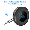OLED bluetooth 5.0 émetteur récepteur Audio faible latence 3.5mm AUX Jack adaptateur sans fil RCA pour TV voiture PC cas
