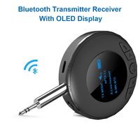 OLED bluetooth 5.0 émetteur récepteur Audio faible latence 3.5mm AUX Jack adaptateur sans fil RCA pour TV voiture PC cas