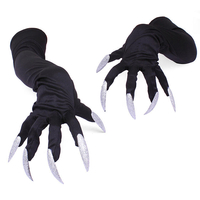 Ongles longs gant Halloween creux Cosplay accessoires costumes manches pattes manches de performance