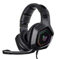 Onikuma K10 casque de jeu 7.1 canaux son surround virtuel casque de basse LED lumières microphone omnidirectionnel Inter