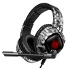ONIKUMA K19 Casque de jeu Casque stéréo USB 3, 5 mm sur la tête casque antibruit confortable LED lumières écouteurs avec