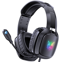 ONIKUMA X21 RGB Gaming Headset GB Light Stéréo Antibruit Casque avec Micro Adaptateur Audio
