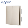 Original Aqara ligne neutre ZiBee Smart WIFI interrupteur mural APP télécommande lumière contrôleur de Xiaomi Mijia éco-