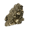 Ornement de décoration de pierres précieuses dorées avec cristaux de chalcopyrite et de pyrite naturelle 50-80g