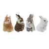 Ornements de bureau de décorations de maison de lapins de Pâques faits à la main de lapins gris / jaunes / blancs