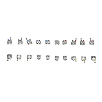 Orthodontie dentaire Tubes buccaux Mini supports en métal Accolades Crochets 0.022 Support dentaire