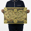 Oude Wereld Affiche Zodiaque Constellation Kaart Behang Vintage Rétro Kraftpapier Affiche Home Decor