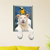 Ours polaire 3d mur décalques autocollant pag paroi amovible cadeau stickers art animaux de décoration