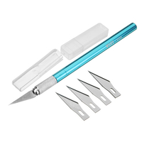 Outil de Coupe de Couteau de Manche Métaillque avec 6pcs Lames