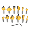 Outil de coupeur de menuiserie réglé de peu de bourdon de jambe de 12pcs 8mm avec la caisse en bois