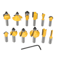 Outil de coupeur de menuiserie réglé de peu de bourdon de jambe de 12pcs 8mm avec la caisse en bois