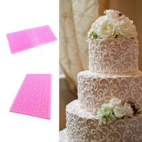 Outil de décoration de moule dimpression de fondant de moule de gâteau de silicone de dentelle