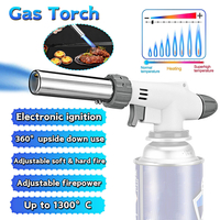 Outil de flamme de brûleur de butane de briquet de soudure de torche de gaz de camping de chef de cuisine pour le barbec