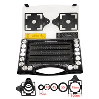 Outil de gabarit de 12 pliages Outil de mesure Rapporteur multi-angle Règle Angle Règle Outils de menuisier