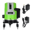 Outil de mesure croisé rotatif à 360 ° à niveau laser vert 3D à 5 lignes