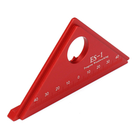 Outil de mesure de 45 ° en bois métrique carré de vitesse dalliage daluminium de règle de triangle