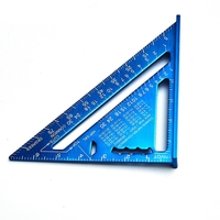 Outil de mesure de rapporteur dangle de règle dangle de triangle dalliage daluminium métrique de 7 p