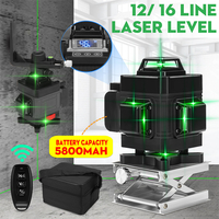Outil de mesure rotatif à 360 ° à nivellement automatique numérique de niveau Laser de lumière verte 12/16 lignes