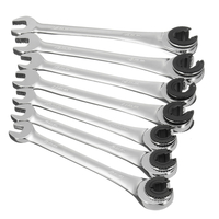 Outil de réparation en acier 8-14mm à tête flexible à clé à cliquet pour tube métrique
