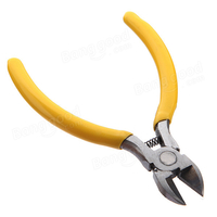 Outil de réparation électrique de jardin Pince coupante dure Pince coupante de fil côté jaune