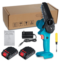 Outil de travail du bois de scie à chaîne électrique Rechargeable de 4 pouces avec aucun / 1 pc / 2 pièces Batterie