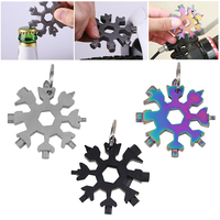 Outil EDC 18 en 1 en forme de flocon de neige multi-outils