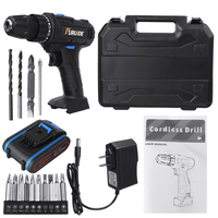 Outil électrique de perceuse sans fil électrique à 2 vitesses 12V 3900mAh avec ensemble de bits et Batterie