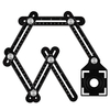 Outil multi-angle en alliage daluminium Six Outil de mesure de trou de tuile de règle universelle pliante
