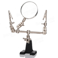 Outil Pince Statif 2.5X Loupe Lentille de Verre Fer à Souder Magnificateur Troisième Main