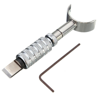 Outil pivotant pour sculpteur en cuir de luxe en cuir ajustable en acier inoxydable
