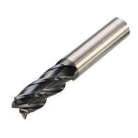 Outil de travail en bois de coupeur de fraise en bout en carbure de tungstène de 12mm 4 dents