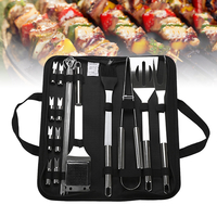 Outils de barbecue en acier inoxydable Set Barbecue Grill Ustensile Accessoires Camping Cuisine en plein air