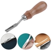 Outils de coupe de bord en cuir artisanal outil de bouche plat bricolage en acier plat large pelle à la main pour Le